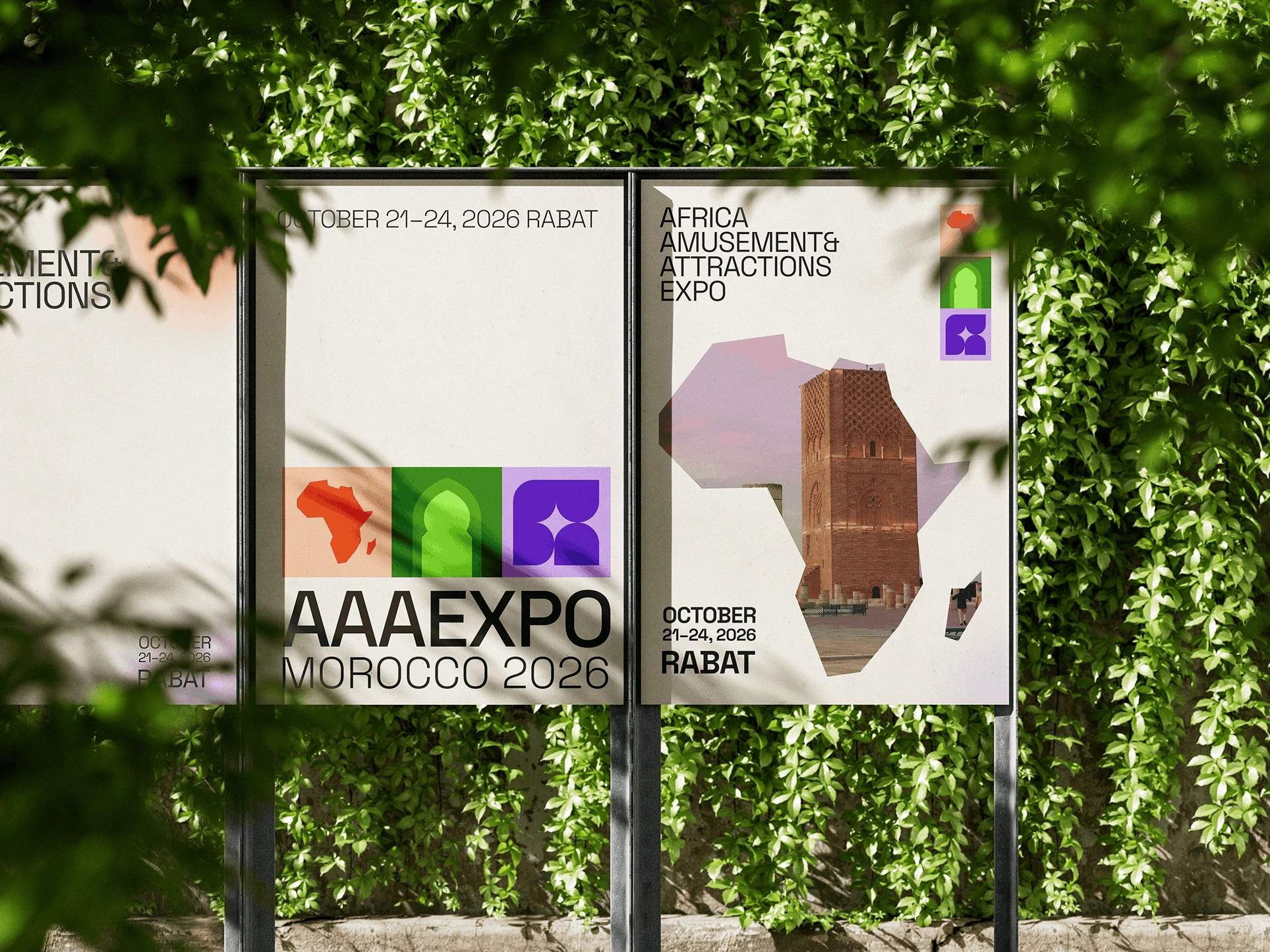 AAAEXPO Morocco 2026 posters displayed in Rabat